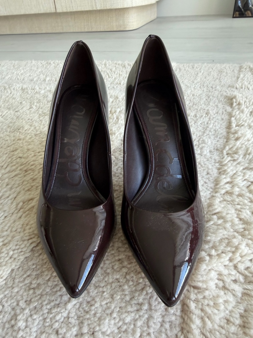 Sam Edelman Pointed Patent Pumps - Hazel Pointed Toe Pump - Picture 4 of 9